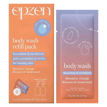 EpZen Body Wash Refill Pack Mandarin, Orange Blossom and Cedarwood 2pk